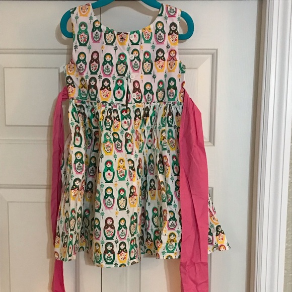 Girls Tatyana Taty Matryoshka nesting dolls dress retro vintage mom and me - Picture 2 of 7